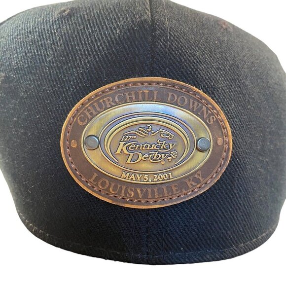 Vintage NWOT Churchill Downs 2001 Kentucky Derby Cap Black & Brown Hook & Loop - Picture 2 of 6